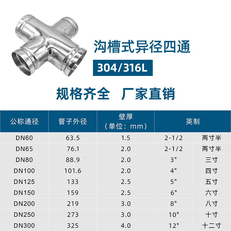 沟槽式异径四通2